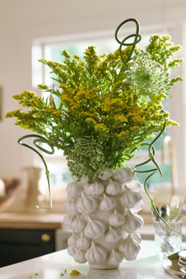 Anthropologie Garlic Garden Vase In White