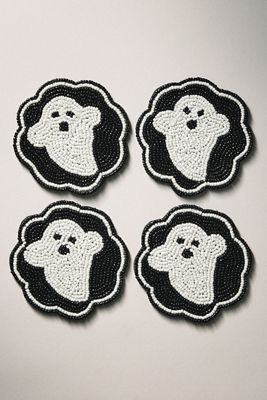 Halloween Beaded Coasters, Set of 4