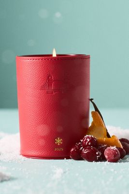 London Icon Embossed Fruity Mulled Berries Glass Candle