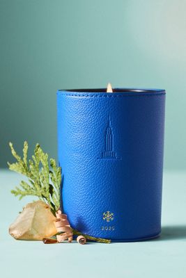NYC Icon Embossed Woody Crisp Cedar Glass Candle