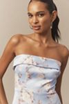 BHLDN Soma Strapless Stretch-Satin Fit & Flare Midi Dress
