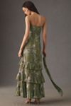 BHLDN Nesta Strapless Scarf Slip High-Shine Satin Maxi Dress