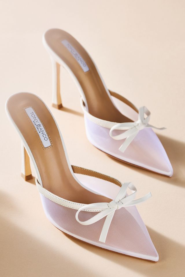 Tony Bianco Aroma Mesh Pointed-Toe Heeled Mules #1