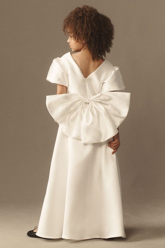 Gió Bespoke Giulia Short-Sleeve Back-Bow Flower Girl Dress #1