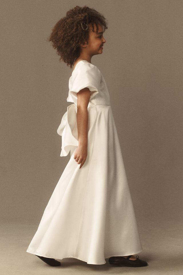Gió Bespoke Giulia Short-Sleeve Back-Bow Flower Girl Dress #3