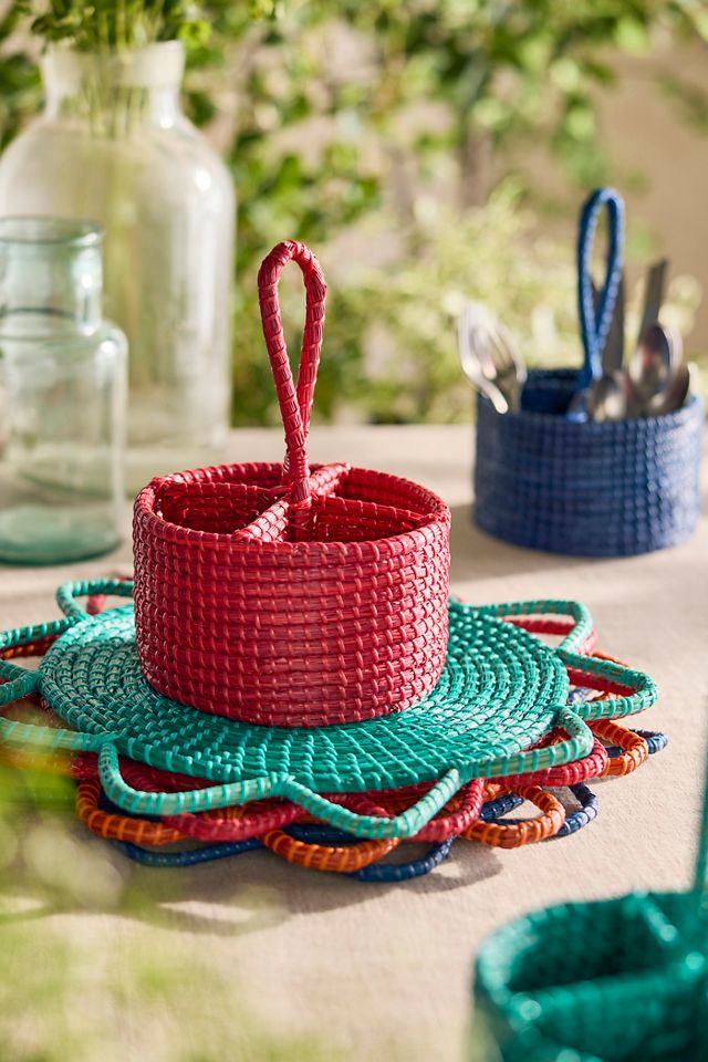 Woven Seagrass Utensil Holder #2