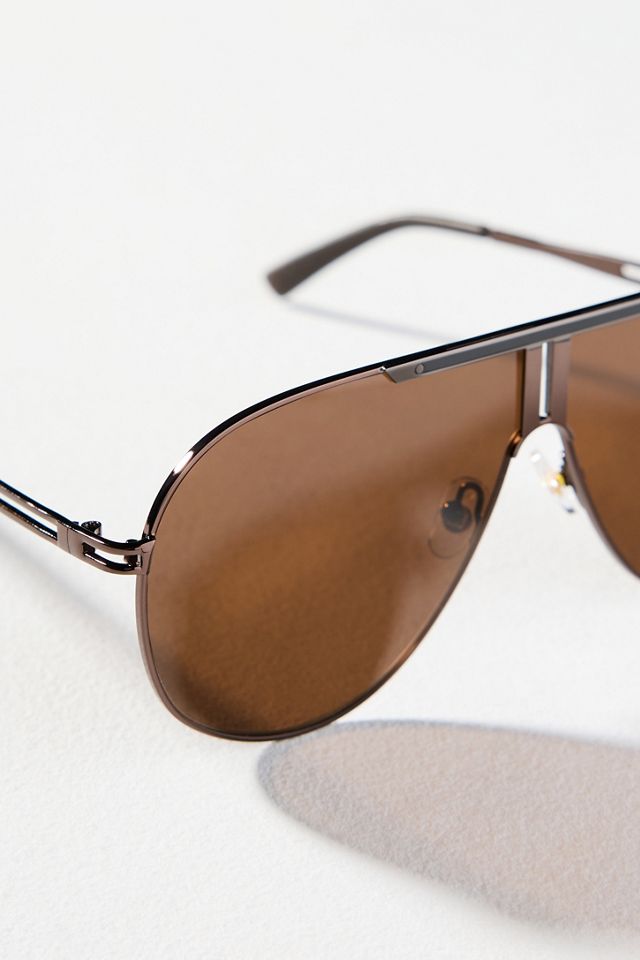 Red Eyewear Metal Cutout Aviator Sunglasses #3