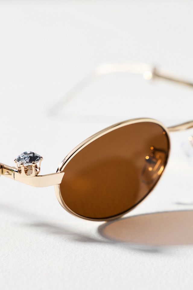 Eyeking Tiny Oval Rhinestone Sunglasses #2