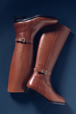 Maeve Buckle-Strap Riding Boots