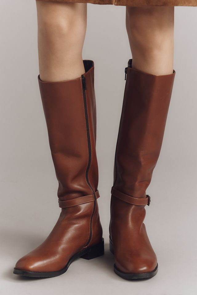 Maeve Buckle-Strap Riding Boots #3