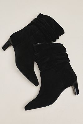 By Anthropologie Suede Scrunch Boots