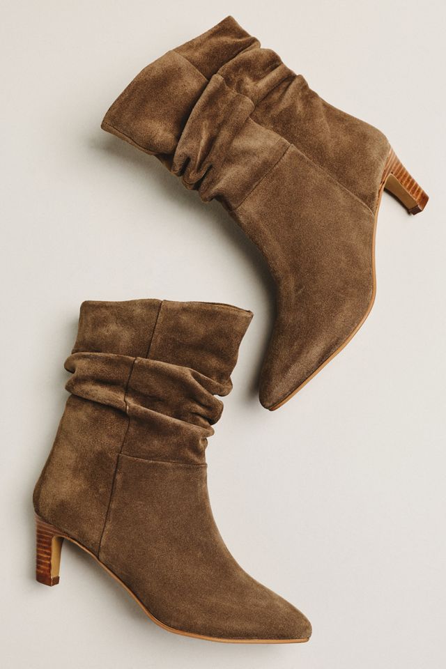 By Anthropologie Suede Scrunch Boots #1
