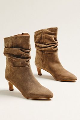 By Anthropologie Suede Scrunch Boots
