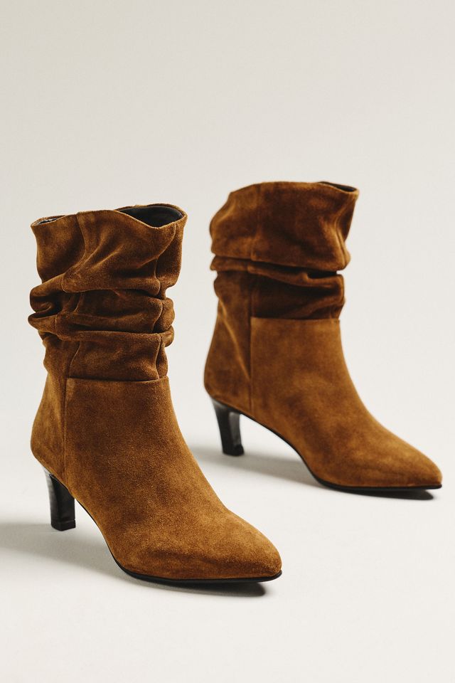 By Anthropologie Suede Scrunch Boots #1