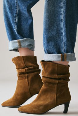 By Anthropologie Suede Scrunch Boots