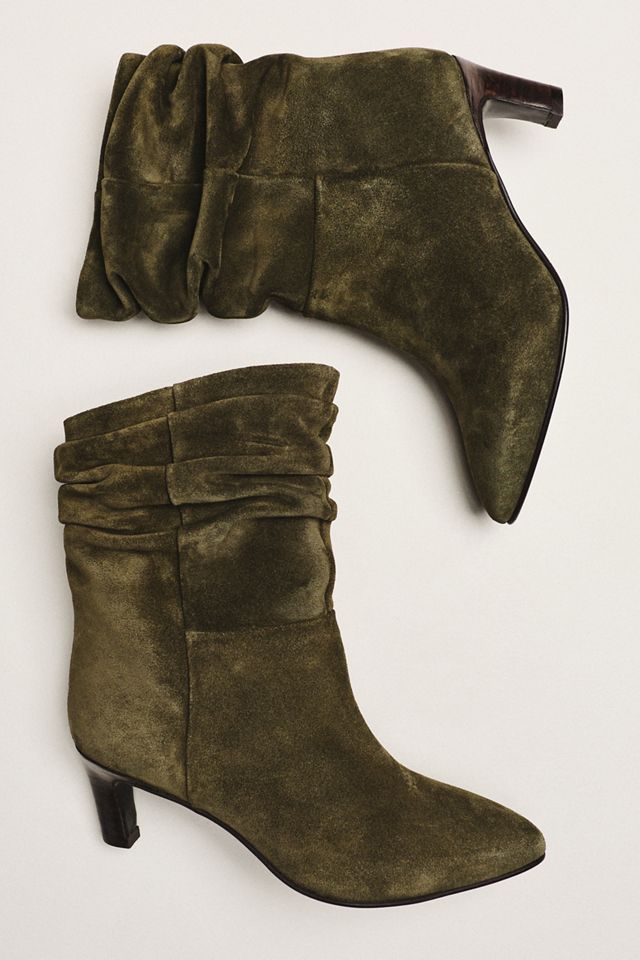 By Anthropologie Wildleder-Stiefel mit Raffung #1
