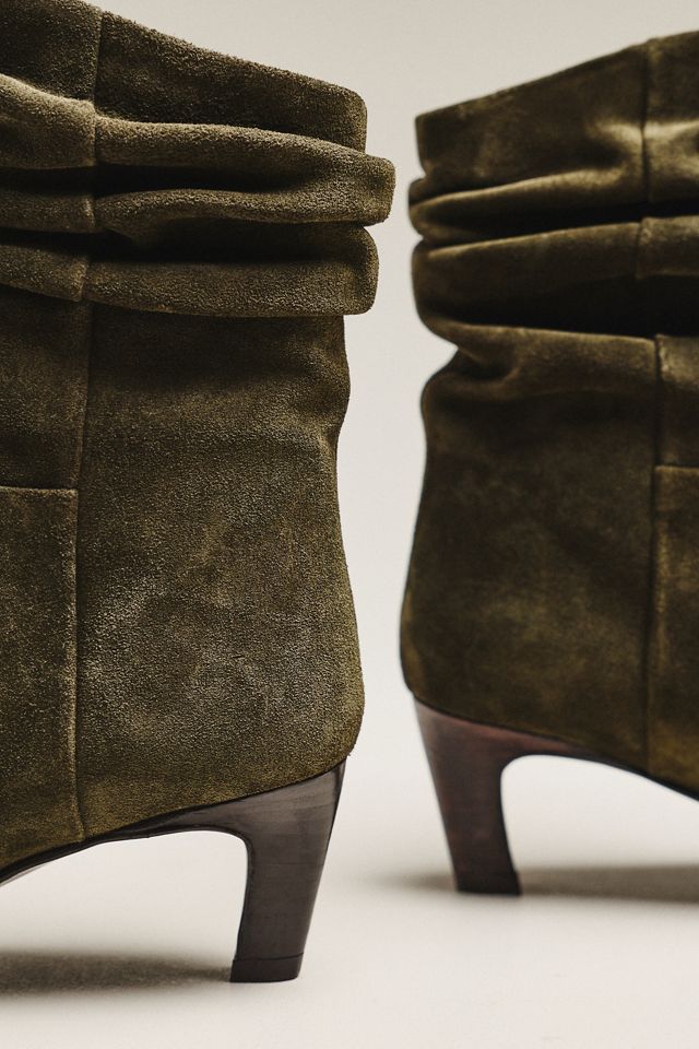 By Anthropologie Wildleder-Stiefel mit Raffung #2