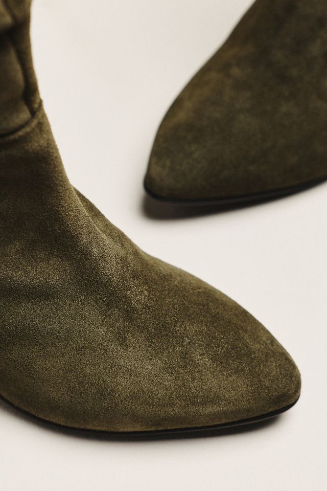 By Anthropologie Wildleder-Stiefel mit Raffung #3