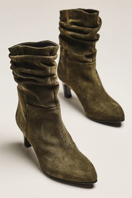By Anthropologie Suede Scrunch Boots