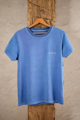 Terrain Botanical Print Cotton Tee In Blue