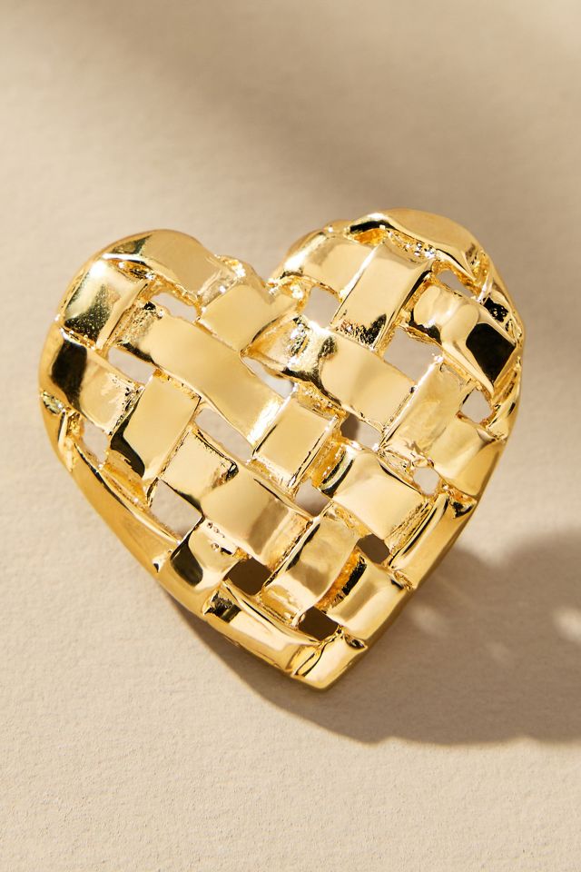 Christina Caruso Woven Heart Earrings #1