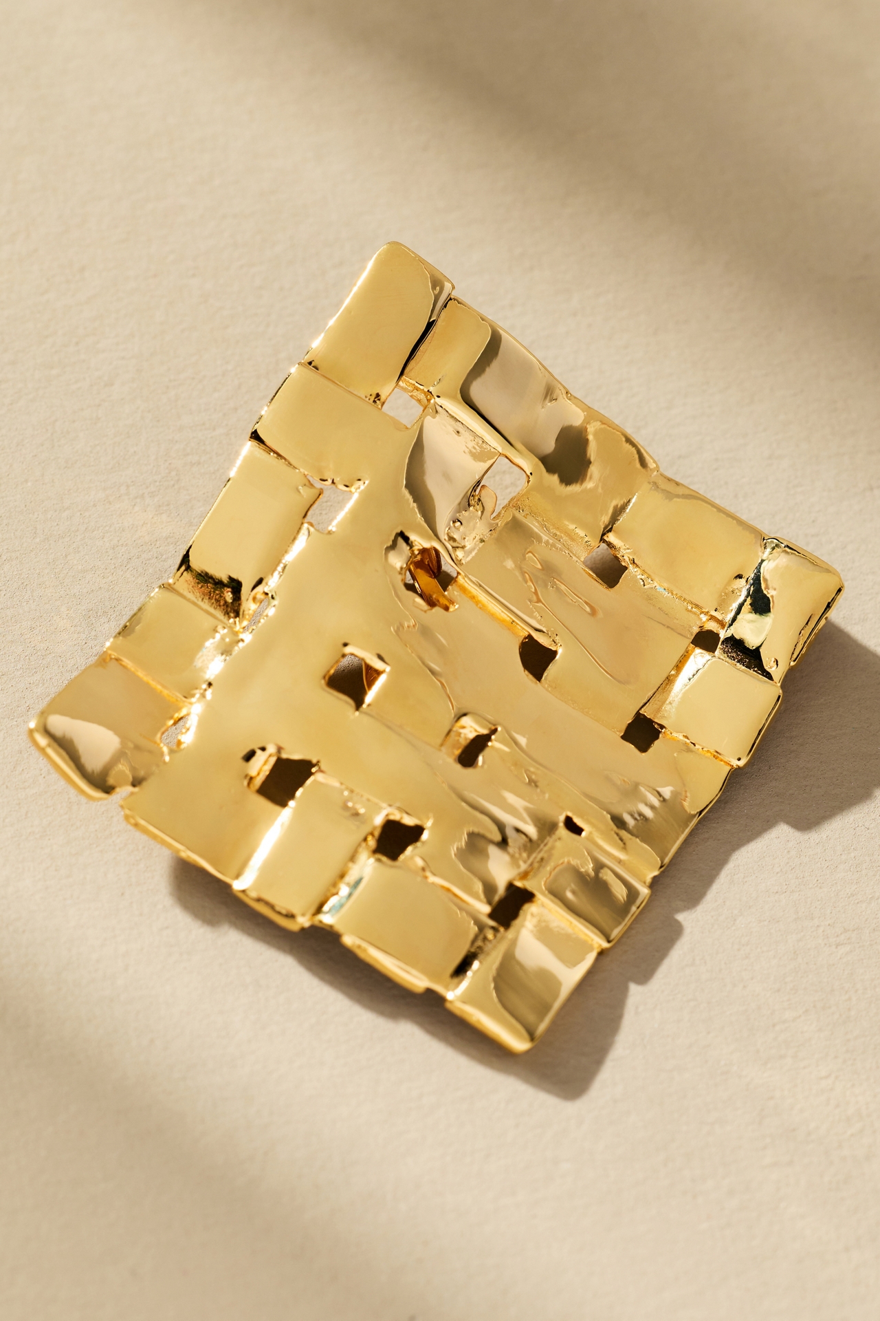 Christina Caruso Woven Square Clip-On Earrings