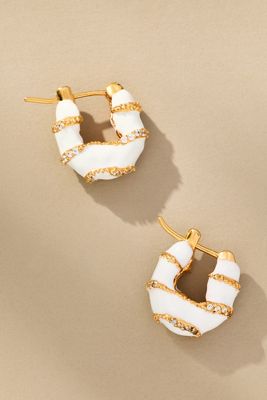 Joanna Laura Constantine Enamel Mini Hoop Earrings