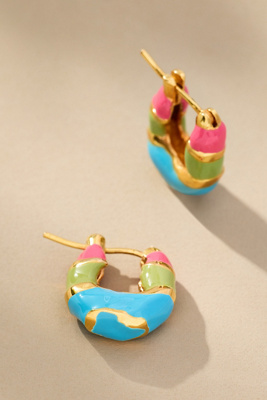 Joanna Laura Constantine Multicolor Mini Hoop Earrings In Multi