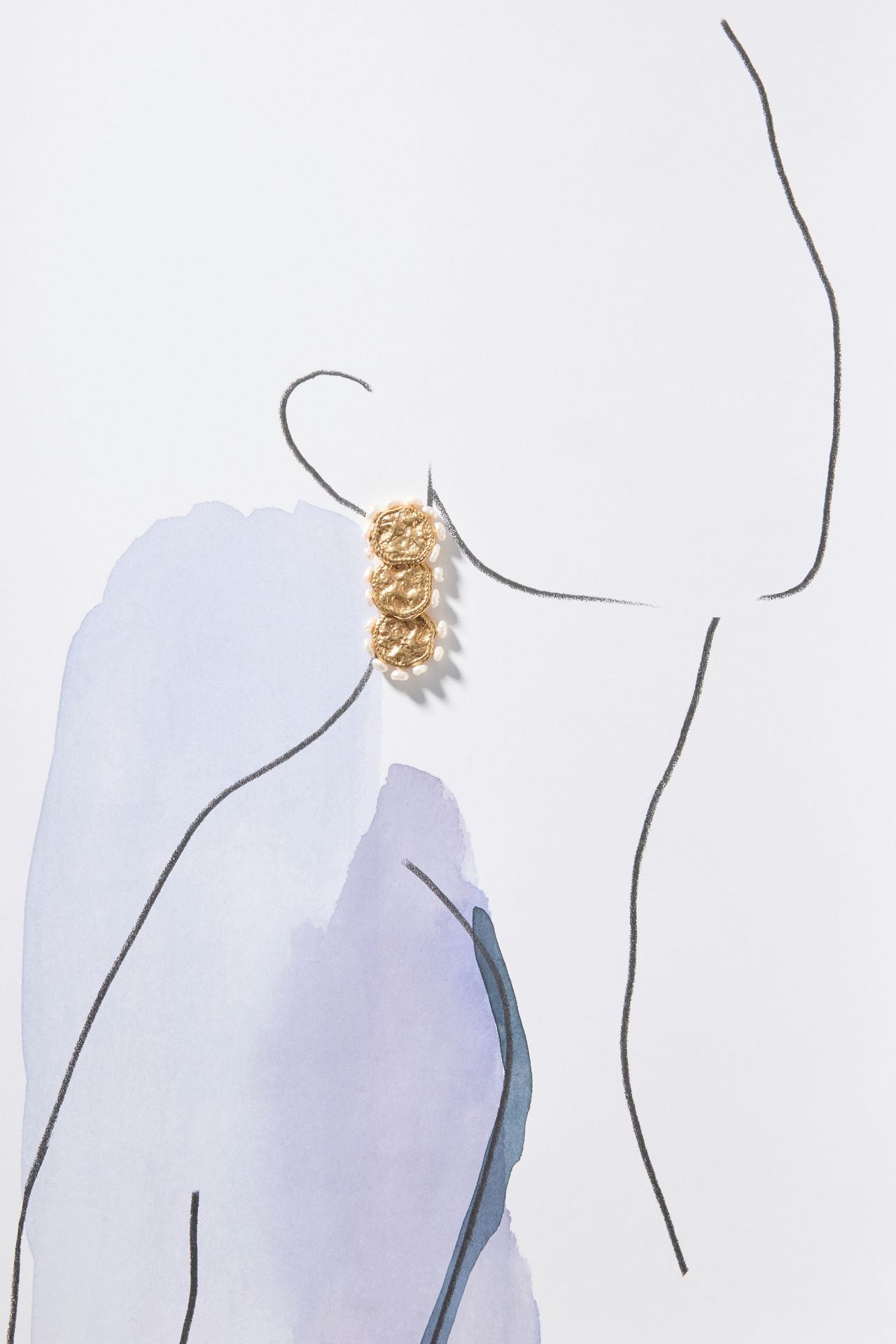 Joanna Laura Constantine Wave Pearl Earrings