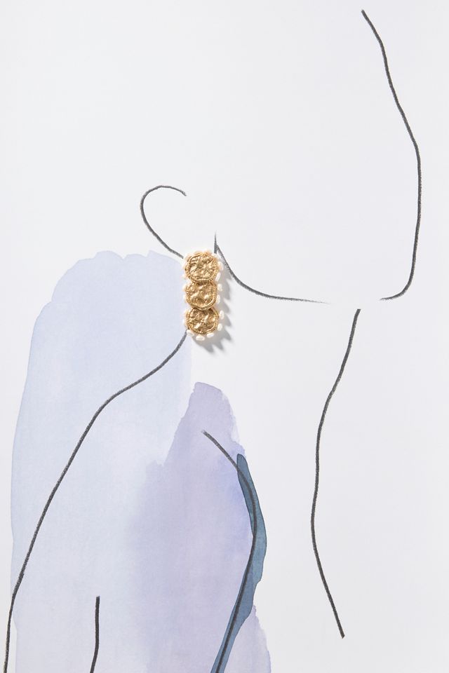 Joanna Laura Constantine Wave Pearl Earrings #2