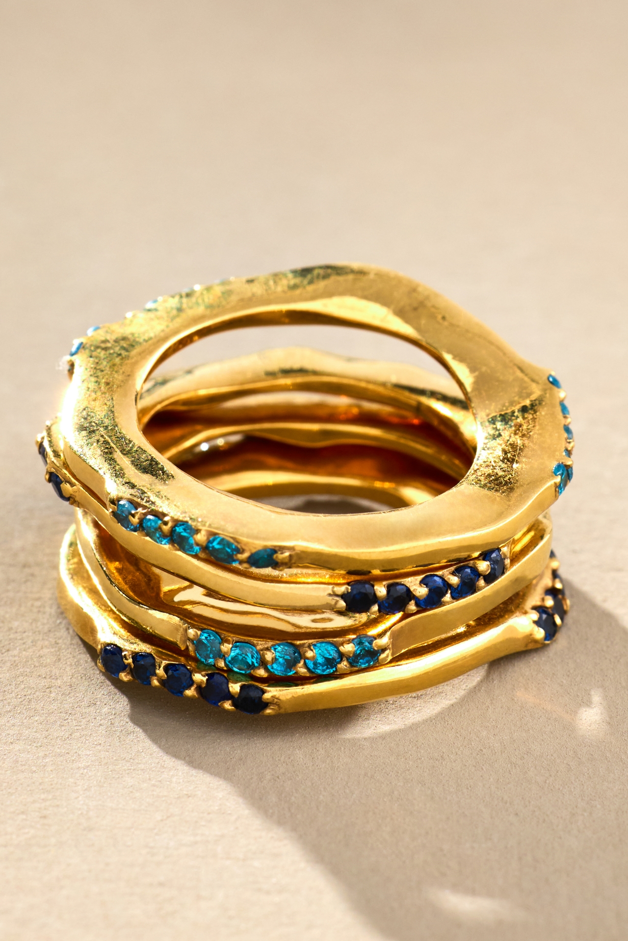 Joanna Laura Constantine Wave Rings, Set of 4