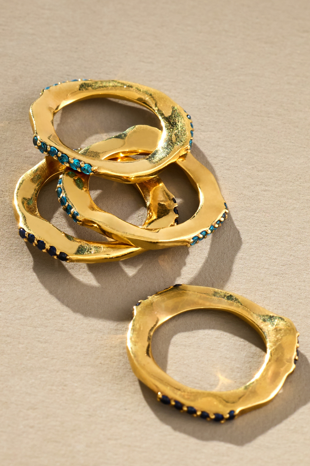 Joanna Laura Constantine Wave Rings, Set of 4