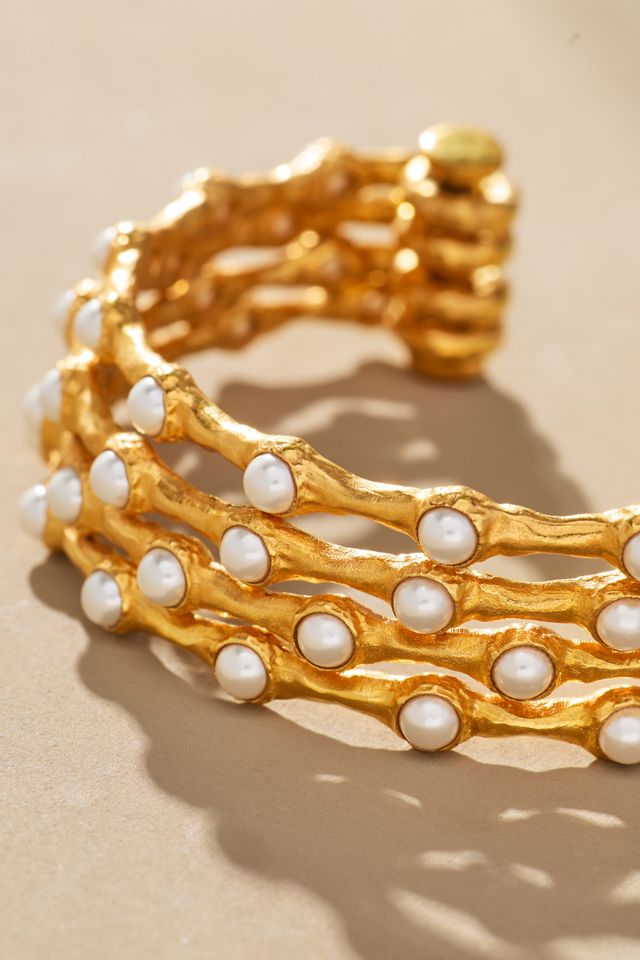 Joanna Laura Constantine Pearl Wave Cuff Bracelet #1