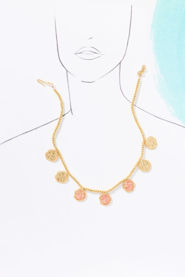 Joanna Laura Constantine Enamel Waves Charm Necklace #2