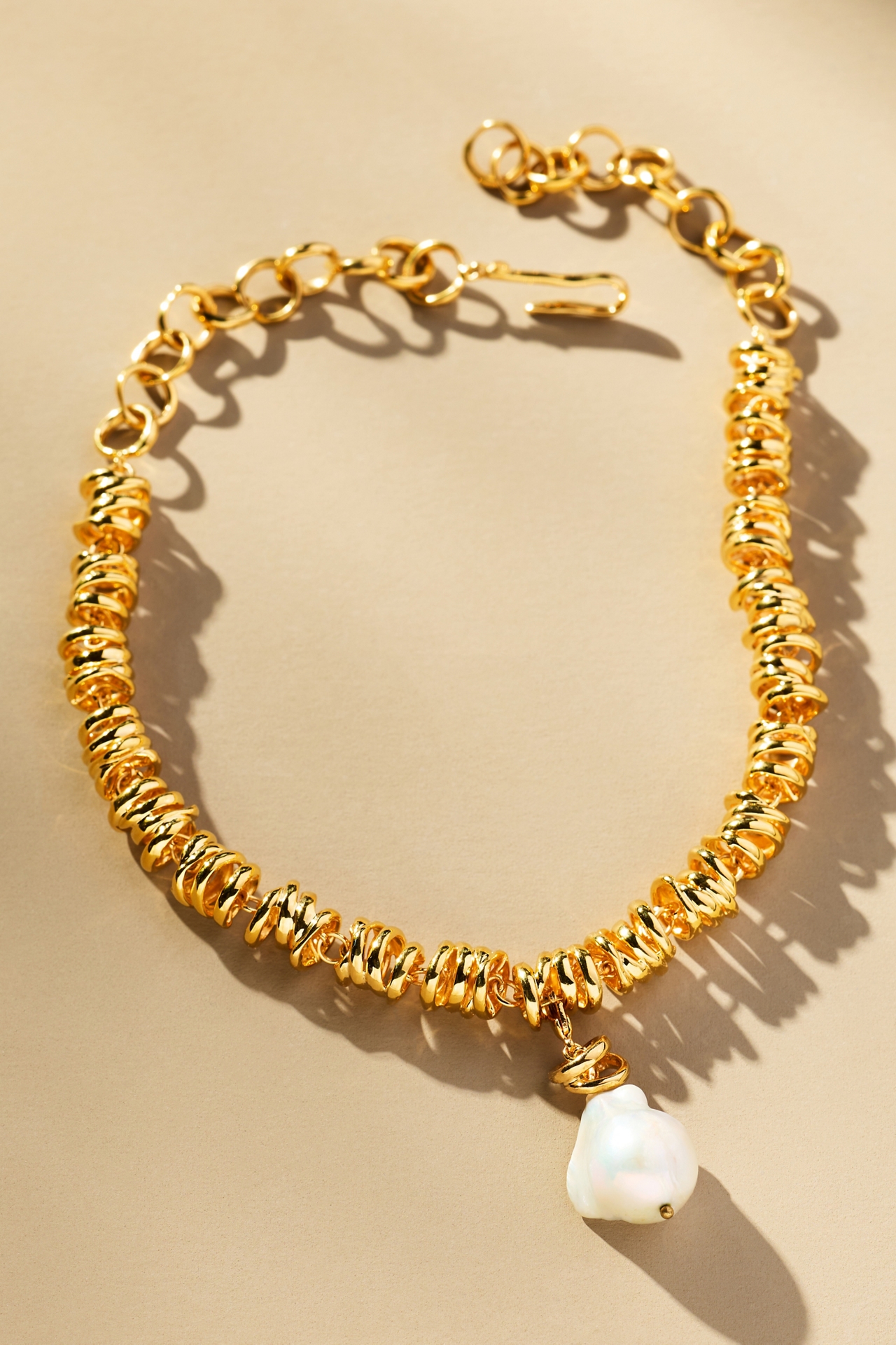 Joanna Laura Constantine Wave Chain Pearl Pendant Necklace