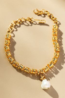 Joanna Laura Constantine Wave Chain Pearl Pendant Necklace