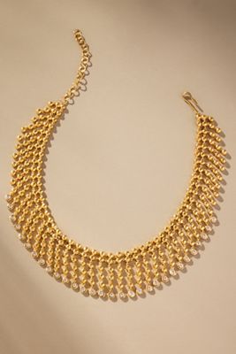 Joanna Laura Constantine Statement Stone Fringe Necklace