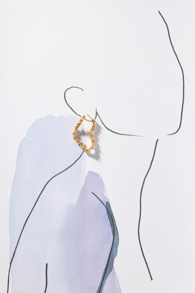 Joanna Laura Constantine Wavy Pearl Hoop Earrings