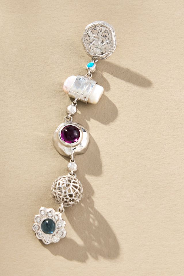 Joanna Laura Constantine Mismatched Stone Drop Earrings #1