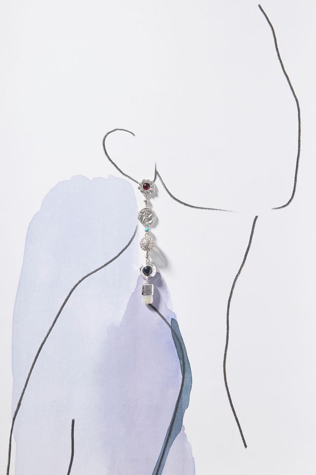 Joanna Laura Constantine Mismatched Stone Drop Earrings #2
