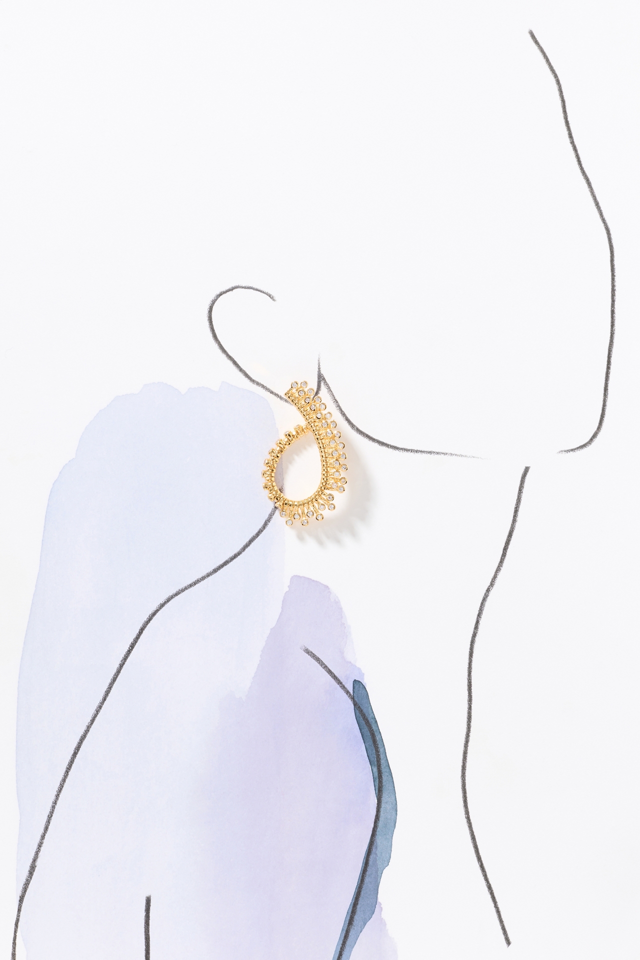 Joanna Laura Constantine Twisted Round Stone Earrings