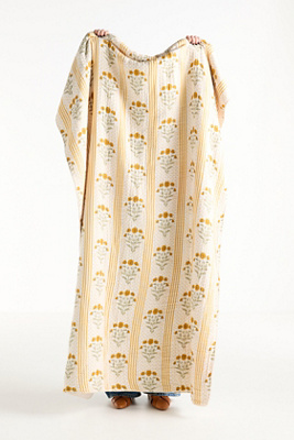 Gauze Cotton Sherpa Floral Printed Throw Blanket