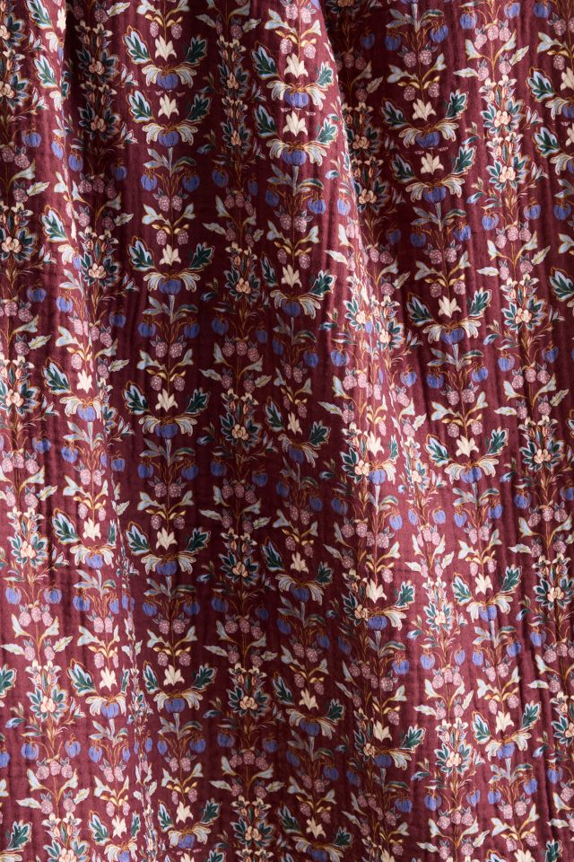 Mira Cotton Sherpa Floral Printed Throw Blanket