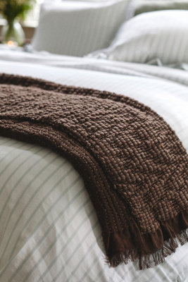 Gauze Fringe Woven Throw Blanket