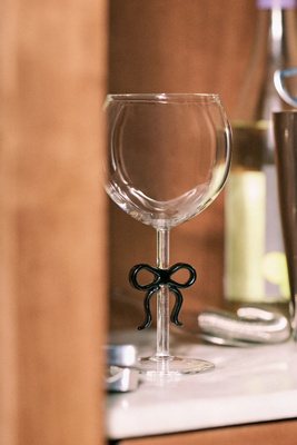 Anthropologie Benedita Wine Glass In Black