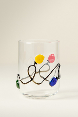 Anthropologie String Of Lights Juice Glass In Multi