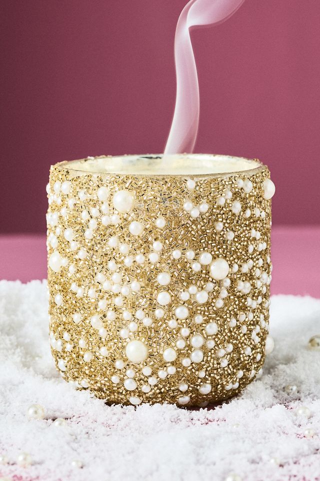 Party Pearl Fresh Mistletoe & Moss Glass Candle