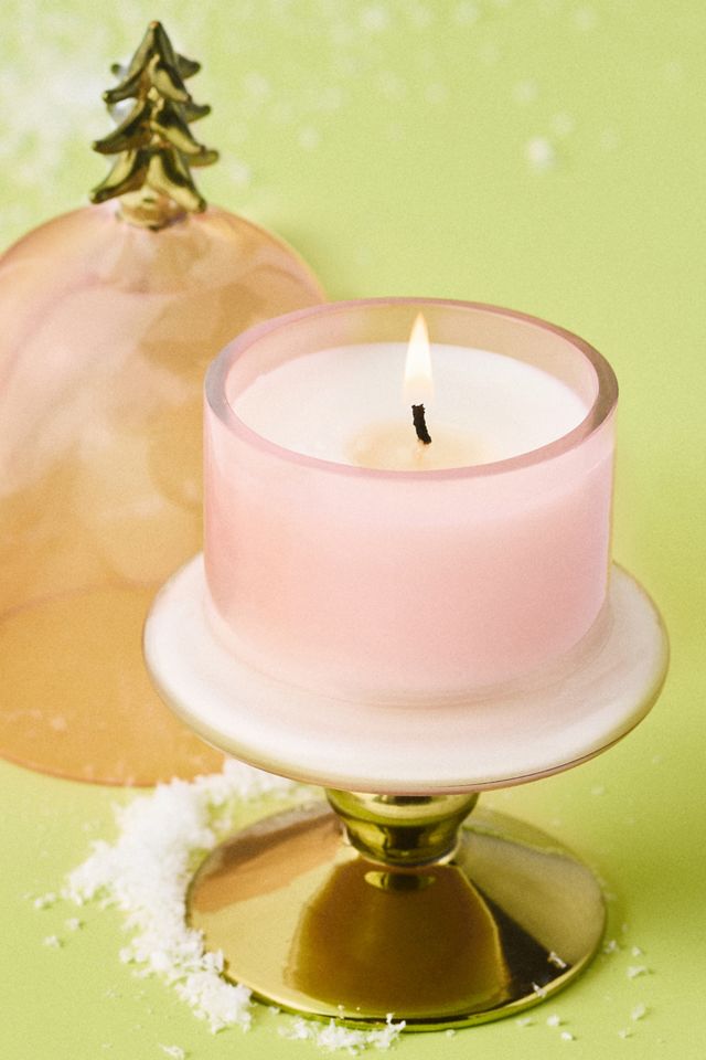 Christmas Tree Woody Crisp Cedar Glass Cloche Candle #2