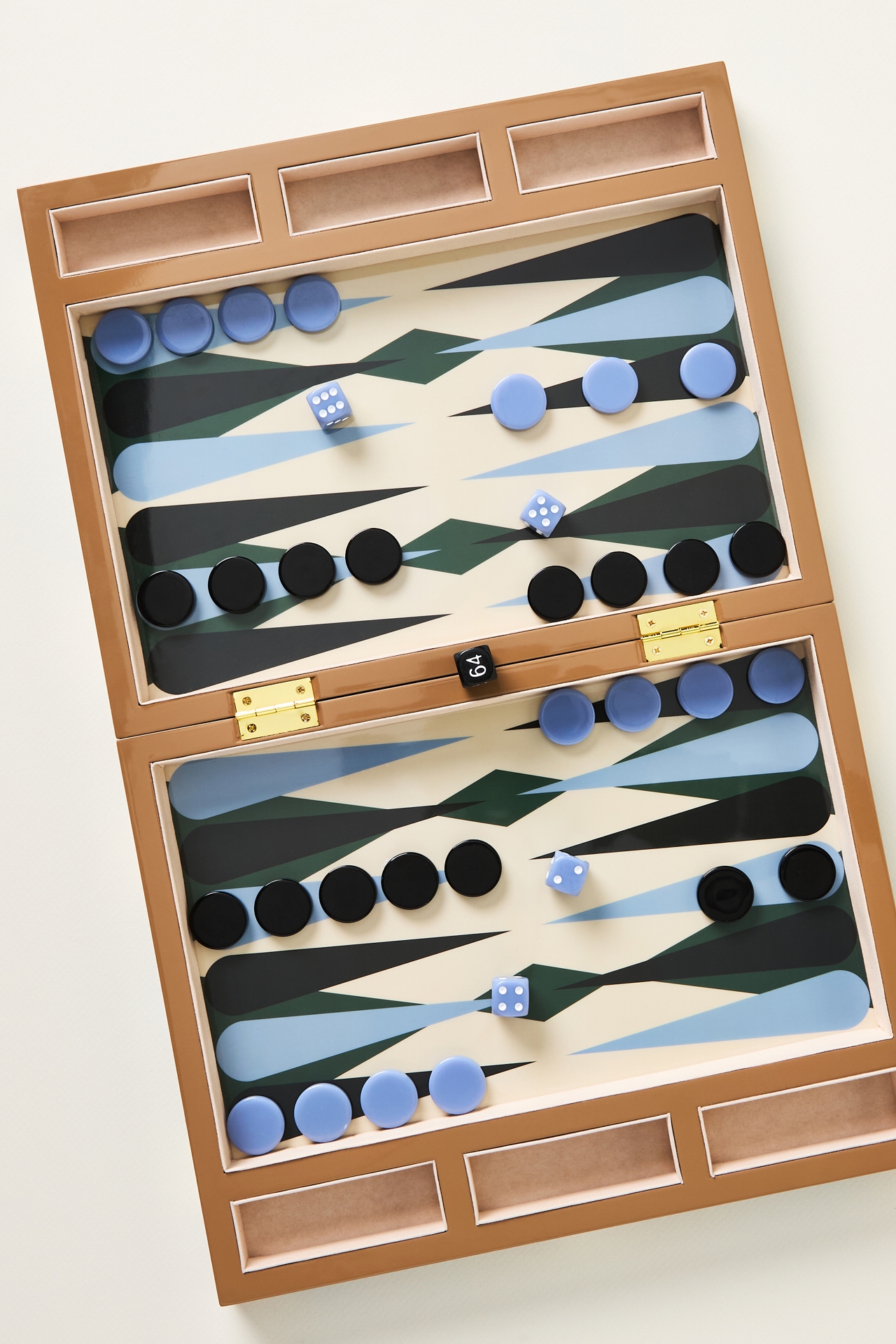 Printworks Lacquered Backgammon Game Set