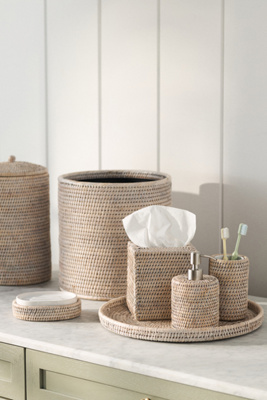 Handwoven Rattan Round Tray